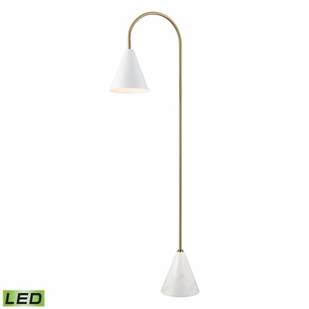 ELK SIGNATURE Tully 69'' High 1-Light Floor Lamp - Matte White - Includes LED Bulb H0019-11063-LED